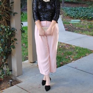 Vince Camuto blush wide legged trousers